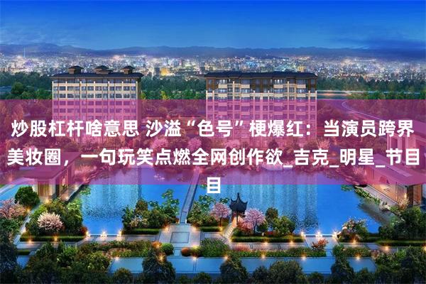 炒股杠杆啥意思 沙溢“色号”梗爆红:当演员跨界美妆圈,一句玩笑点燃全网创作欲_吉克_明星_节目