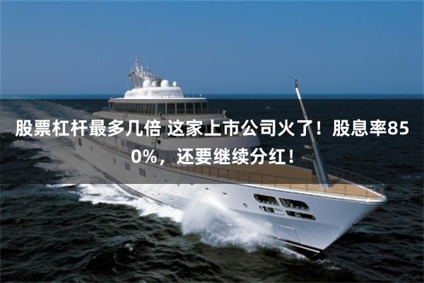 股票杠杆最多几倍 这家上市公司火了！股息率850%，还要继续分红！