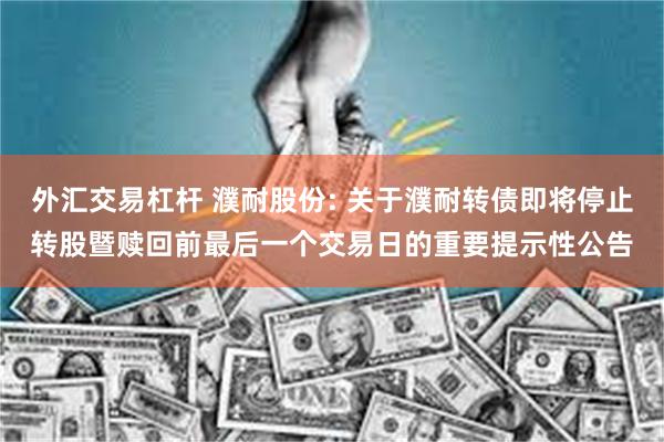 外汇交易杠杆 濮耐股份: 关于濮耐转债即将停止转股暨赎回前最后一个交易日的重要提示性公告